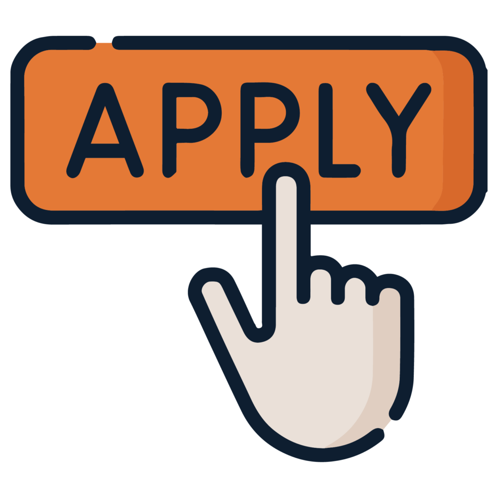 finger clicking an orange "apply" button